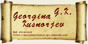 Georgina Kušnorjev vizit kartica